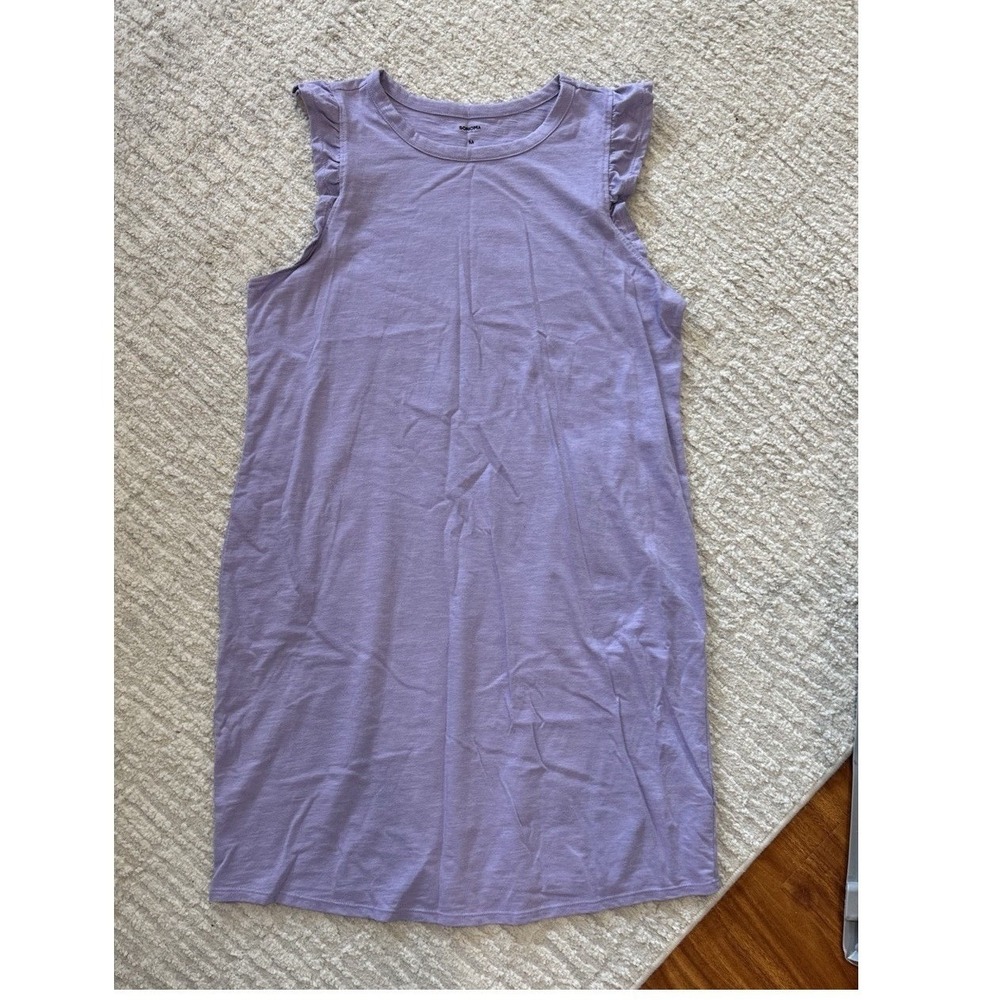Sonoma Lavender Casual Sleeveless Ruffle Flutter Summer Dress‎ Size M Cotton